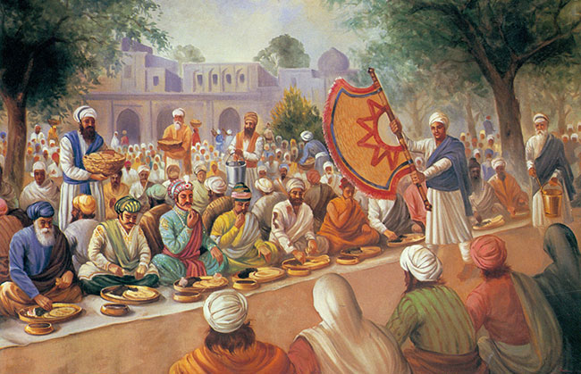 Mughal-King-Akbar-at-guru-ka-langar