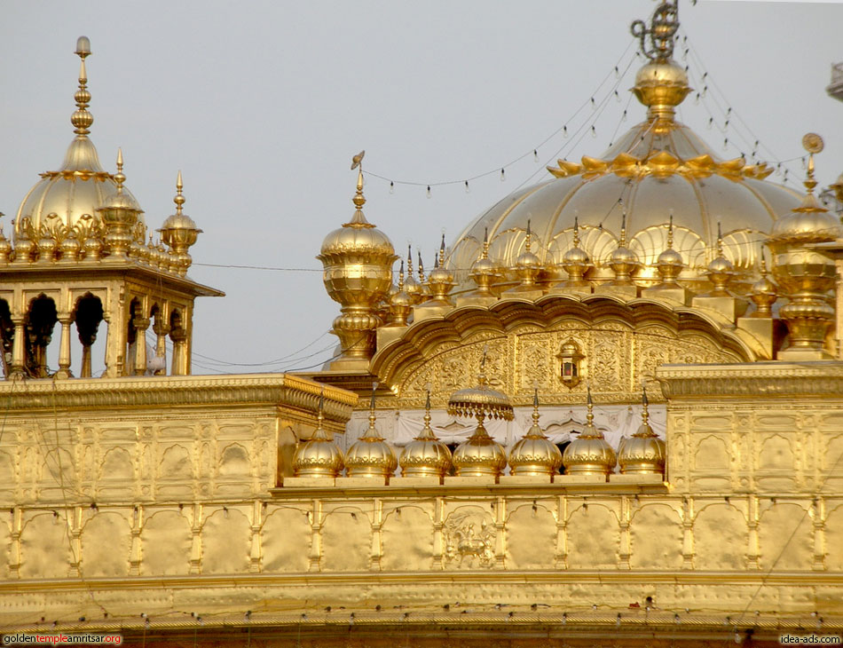 sikh art | Gold Embossed Work in Golden Temple